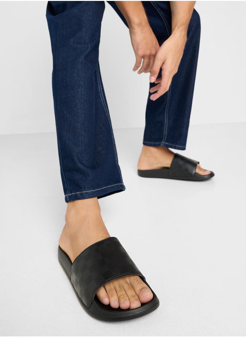 Textured Casual Slides