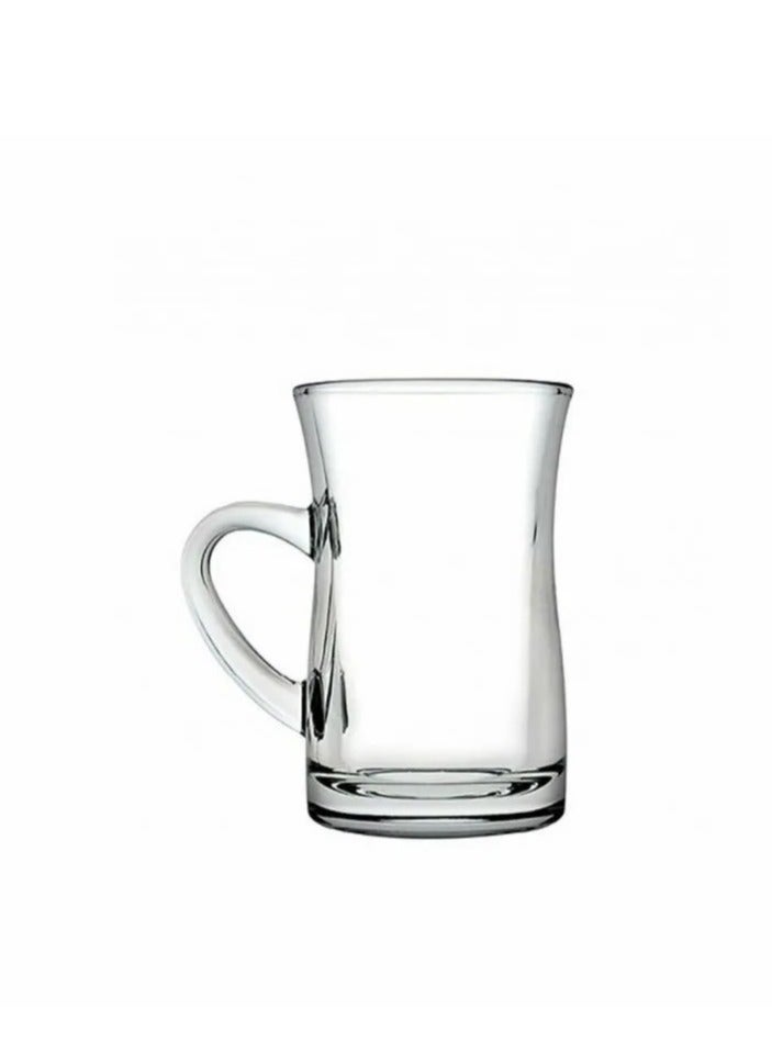 باساباش طقم فناجين شاي من الزجاج الصافي صناعة تركي السعة 150 مل - Image 2