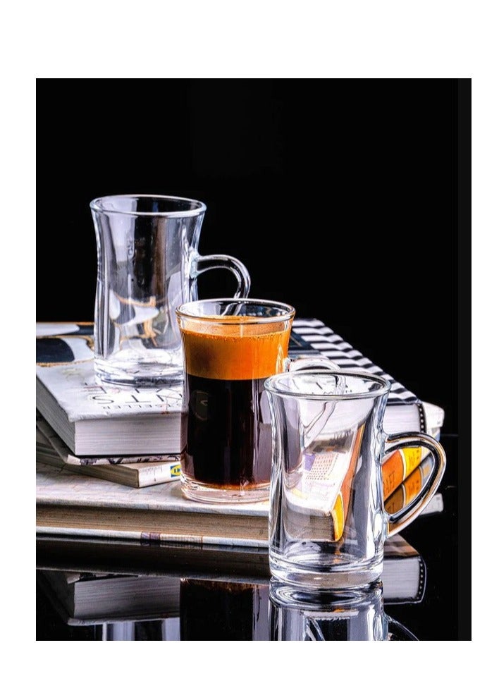 باساباش طقم فناجين شاي من الزجاج الصافي صناعة تركي السعة 150 مل - Image 4