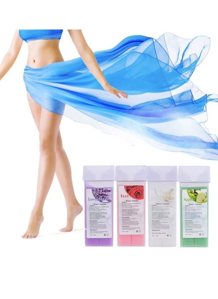 Laseta - 6-Piece  Wax Cartridge ，This set includes（ rose, aloe vera, honey, lavender, green tea, lemon），Waxee Mix of 6 roll-on wax cartridges, roller wax refill 100ml - Image 1