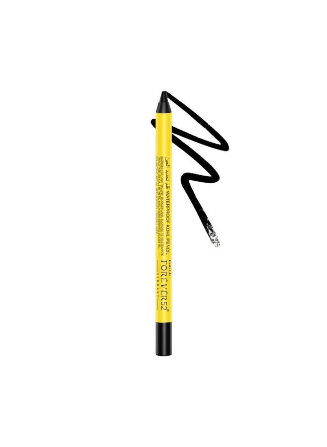Daily Life Forever52 WATERPROOF KOHL PENCIL, Long Lasting, Smudge Proof, Water Proof, Single Stroke Velvet Finish, Highly Blendable Deep Black Kajal Pencil - Image 1