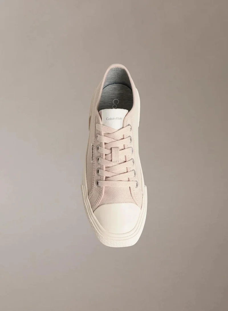 Calvin Klein Whisper Pink/Marshmallow CK Luna - Canvas Emblem Logo Trainers for Women | Best Price UAE