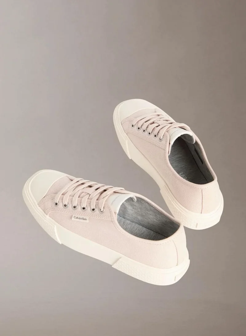 Calvin Klein Whisper Pink/Marshmallow CK Luna - Canvas Emblem Logo Trainers for Women | Best Price UAE