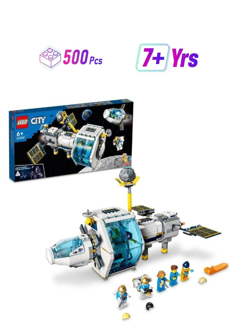 LEGO مجموعة بناء محطة الفضاء القمرية LEGO City 60349 (500 قطعة) - Image 1