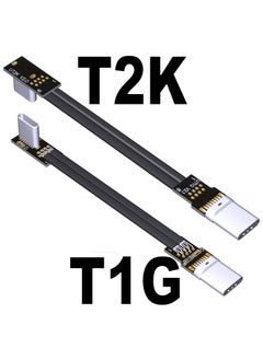 Generic ADT-Link USB2.0 Flat Thin Type-C Charging Data Cable Core Cable With Shielding Support Large Current-Color:T1G-T2K-Length:3cm  - Image 1