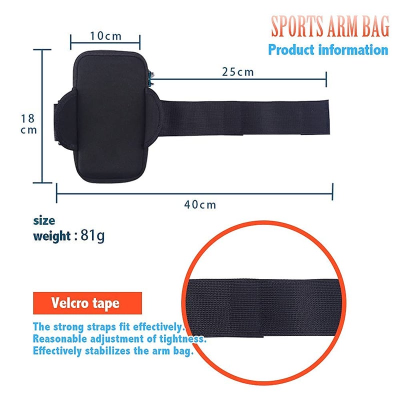 Sunkizzrs® Armband for Running - 6.8 Inch Waterproof Washable Mobile Holder Arm Band for Fitness Gym Outdoor Sports, Armband for iPhone/Vivo/Oppo/Samsung/Sony/Motorola/Xiaomi Redmi (Blue) - Image 1