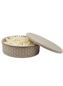 JAYPEE Jaypee Round Plastic Food Storage Container 8"-1280ml, Biege  - Image 4