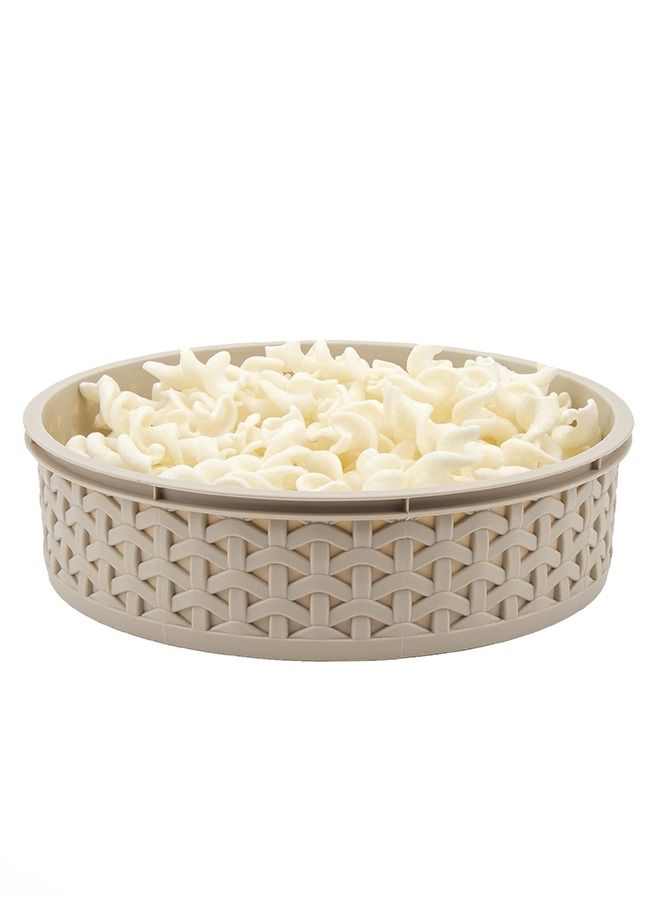 Jaypee Round Plastic Food Storage Container 8"-1280ml, Biege - Image 2