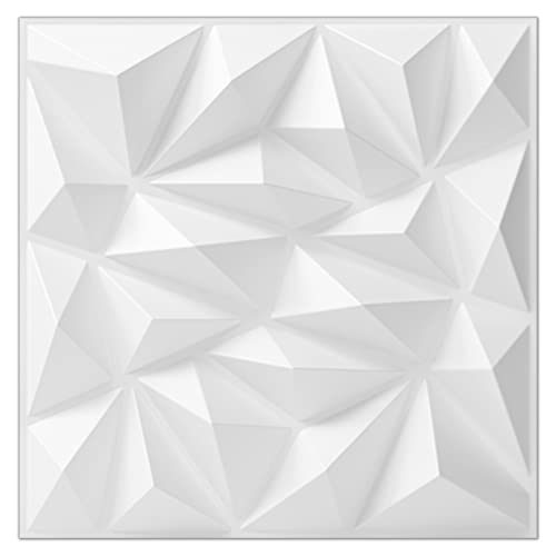 Art3dwallpanels 33 Pack 3D Wall Panel for Interior Wall Décor, PVC Textured Wall Panels, Modern 3D Wallpaper, White - Image 1