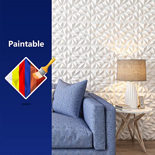 Art3dwallpanels 33 Pack 3D Wall Panel for Interior Wall Décor, PVC Textured Wall Panels, Modern 3D Wallpaper, White - Image 4