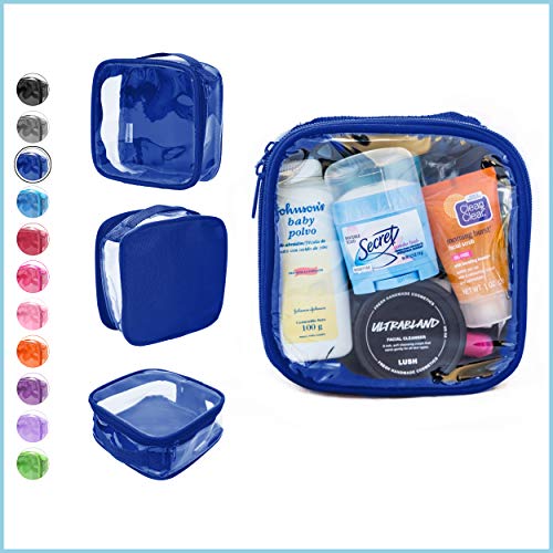 EzPacking Clear TSA Approved 3-1-1 Travel Toiletry Bag for Carry On/Quart Size Transparent Liquids Pouch for Airport Security/See Through Vinyl & PVC Plastic Organizer for Men and Women (Royal Blue) - Image 2