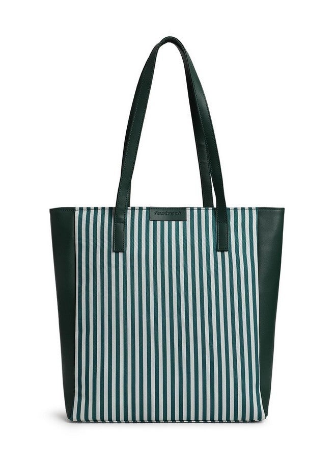 Fastrack Chic Campus Charm Striped Tote Bag for Women, Girls and Ladies - Image 1