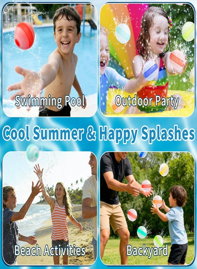 VIL Reusable Water Bomb Balloons,Silicone Water Splash Ball with Mesh Bag,Dual-End Auto Quick-Sealing Pool Toy Water Balls, upgraded water toys for Kids/Adults Summer Water Games,Pool Party(12 pack) - Image 5