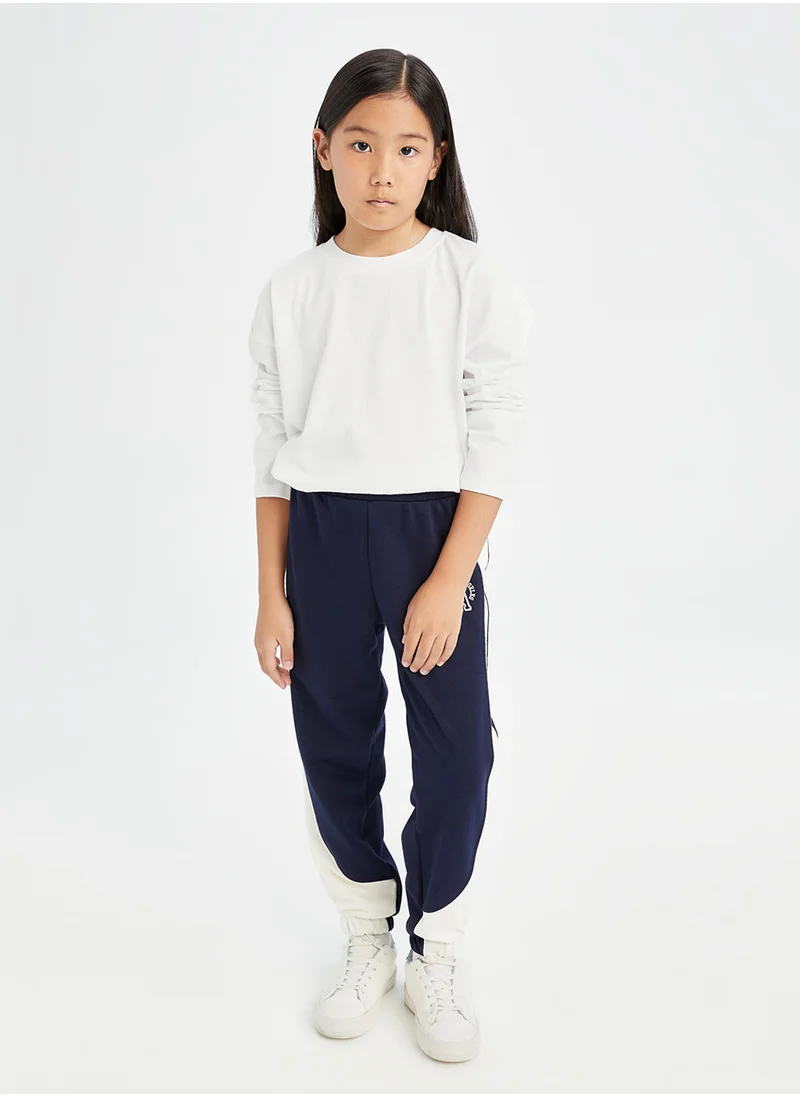 DeFacto Printed Elasticated Cuffed Grey Jogger Pants With Pockets