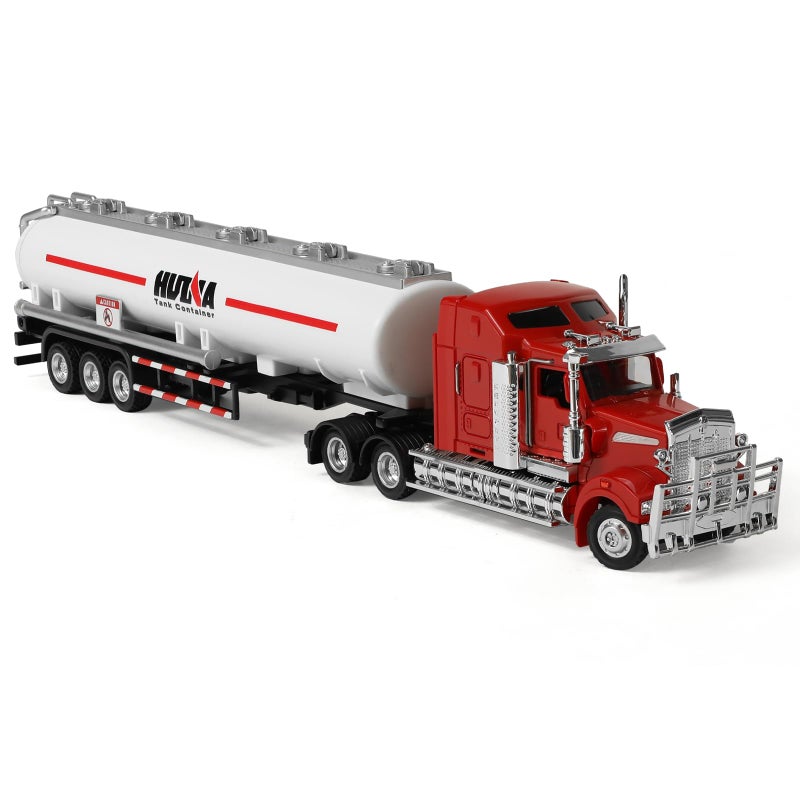 Risopen Tanker Semi Truck Toy 150 Scale Kenworth W900 Diecast Model Trucks Metal Semi Truck and Trailer Gifts for Boys Adult Model Car Collector - Image 3