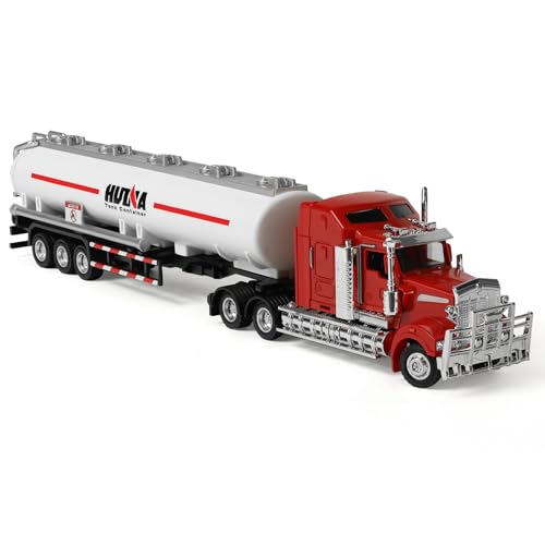 Risopen Tanker Semi Truck Toy 150 Scale Kenworth W900 Diecast Model Trucks Metal Semi Truck and Trailer Gifts for Boys Adult Model Car Collector - Image 1