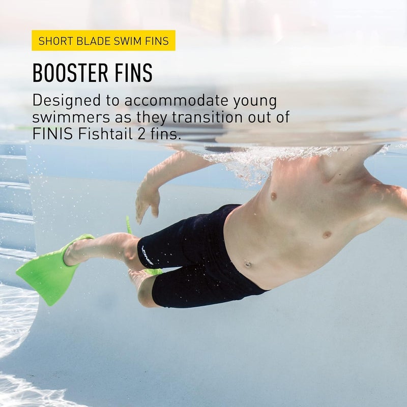FINIS Booster Swim Fins for Kids - Floating Rubber Fins for Kick Technique - Open-Toe Design - Image 2