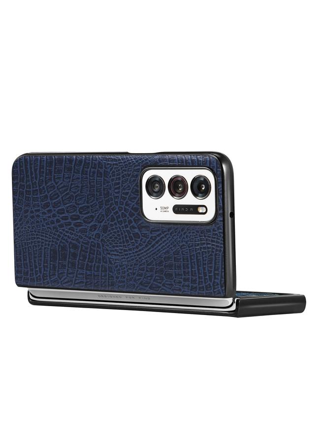 اس-توب جراب لهاتف OPPO Find N مقاوم للصدمات مصنوع من جلد التمساح والبولي يوريثان - Image 4