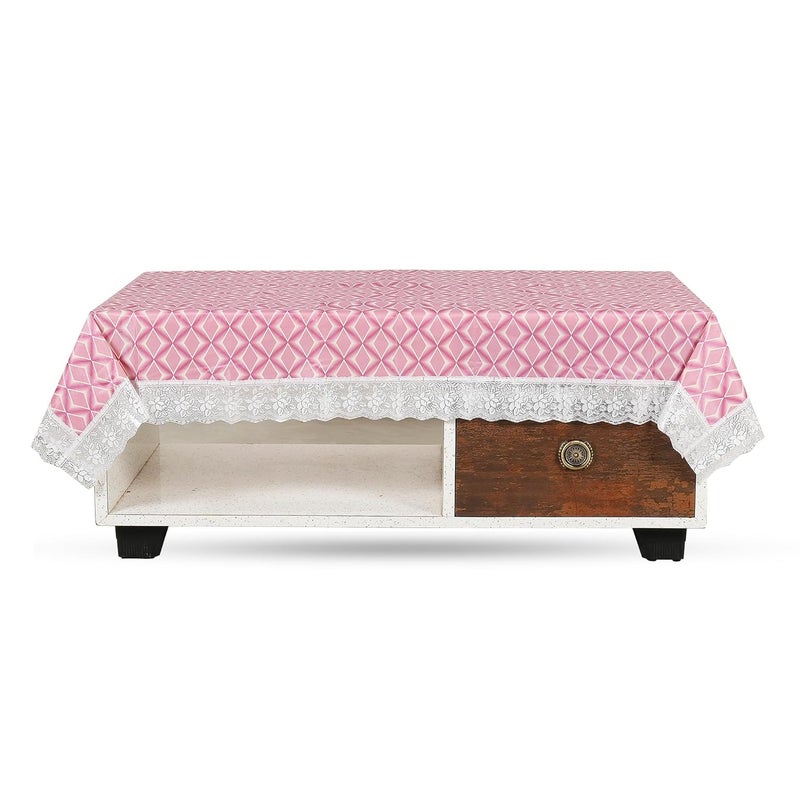 Clairs Waterproof Table Cover for Outdoor and Indoor Use, 40x60 Inches, Floral Printed Design, PVC Material (Pink Wave) - Image 5