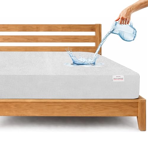 Mattress Protector Mattress Prorector Cotton Feel Terry Ultra Soft Waterproof Mattress Protector | Breathable - Hypoallergenic Mattresses Cover (72x72 inch | 6x6 feet, White - Pack of 1) - Image 1