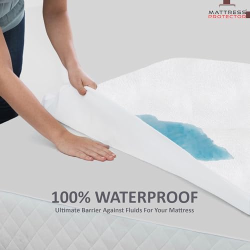 Mattress Protector Mattress Prorector Cotton Feel Terry Ultra Soft Waterproof Mattress Protector | Breathable - Hypoallergenic Mattresses Cover (72x72 inch | 6x6 feet, White - Pack of 1) - Image 4