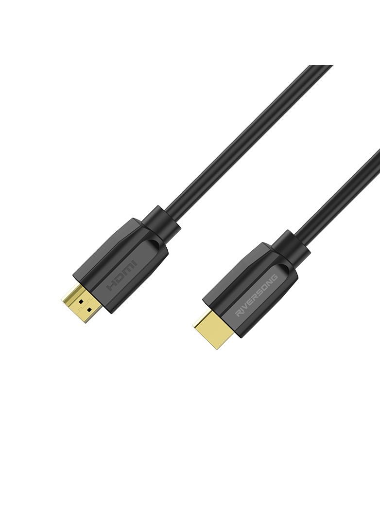 ريفرسونج كابل HDMI فائق القوة 1 متر من Riversong Xspeed HD02 بتقنية Kevlar – نقل فيديو وصوت 4K عالي السرعة - Image 2
