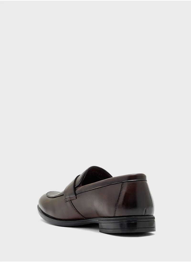 Robert Wood Webbing Detail Formal Loafers