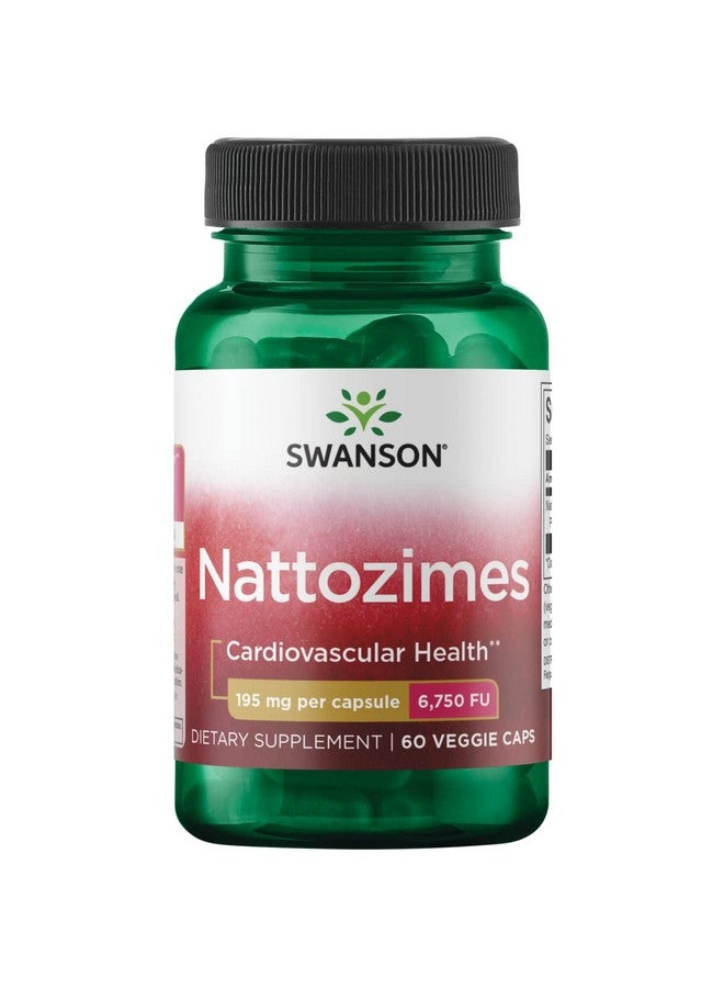 SWANSON Triplestrength Nattozimes 195 Milligrams/6750 Fu 60 Veg Capsules Enzyme - Image 2