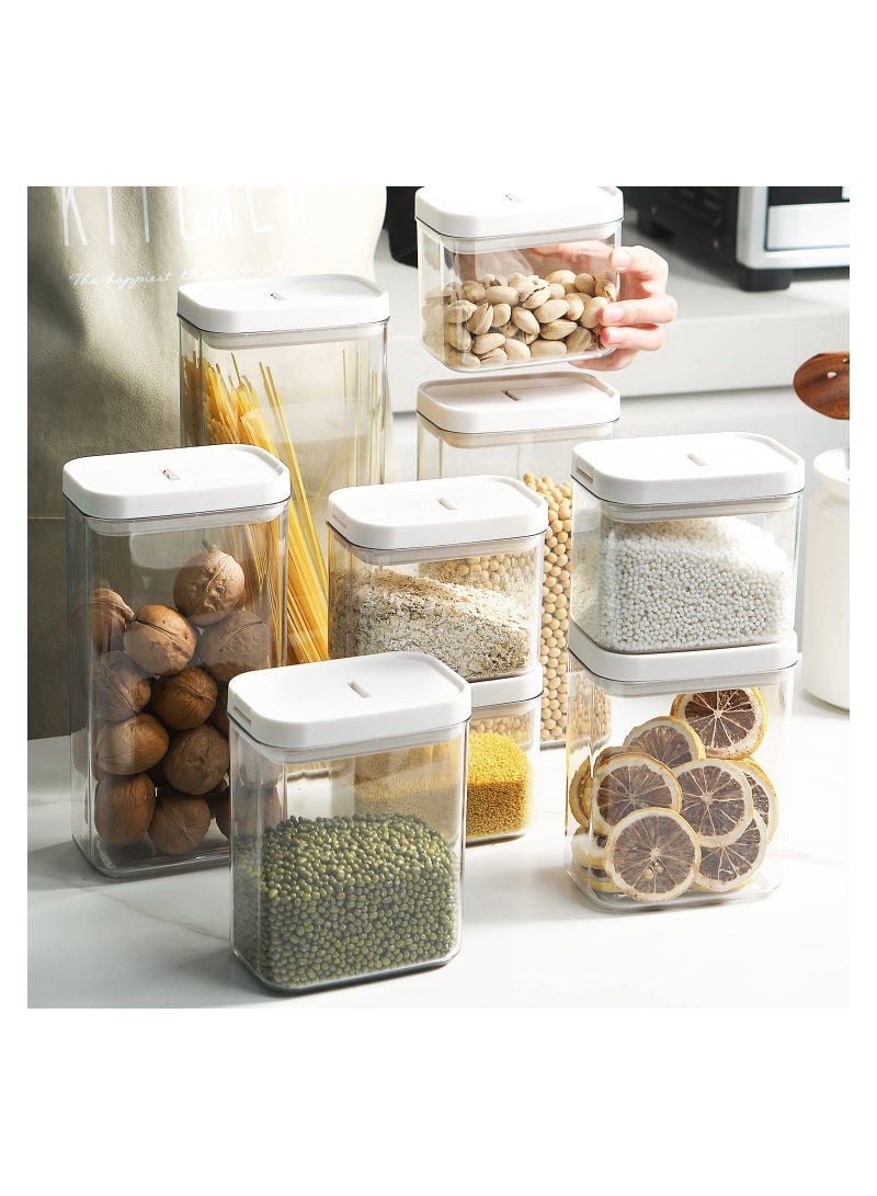 GGEROU Airtight Food Storage Containers Set with Lock Lids, Set of 6, Pantry Organization Plastic Storage Jar Storage Tank for Cereal,Coffee,Sugar, 800ml - Image 3