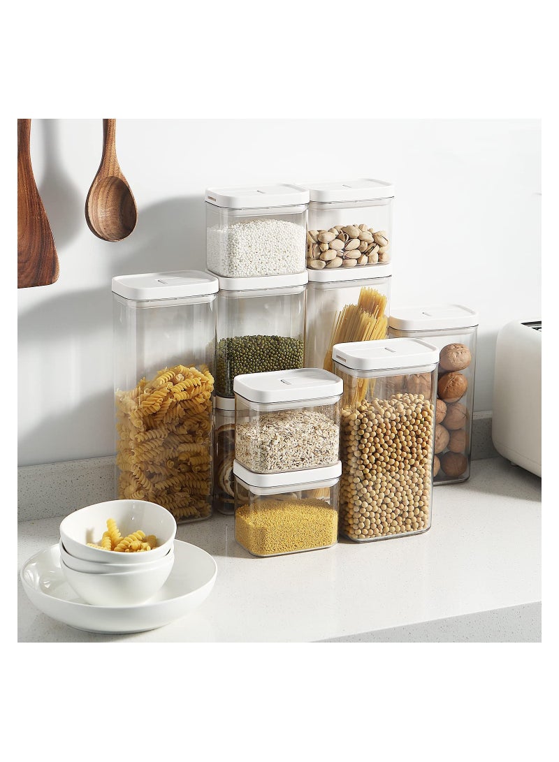 GGEROU Airtight Food Storage Containers Set with Lock Lids, Set of 6, Pantry Organization Plastic Storage Jar Storage Tank for Cereal,Coffee,Sugar, 800ml - Image 4