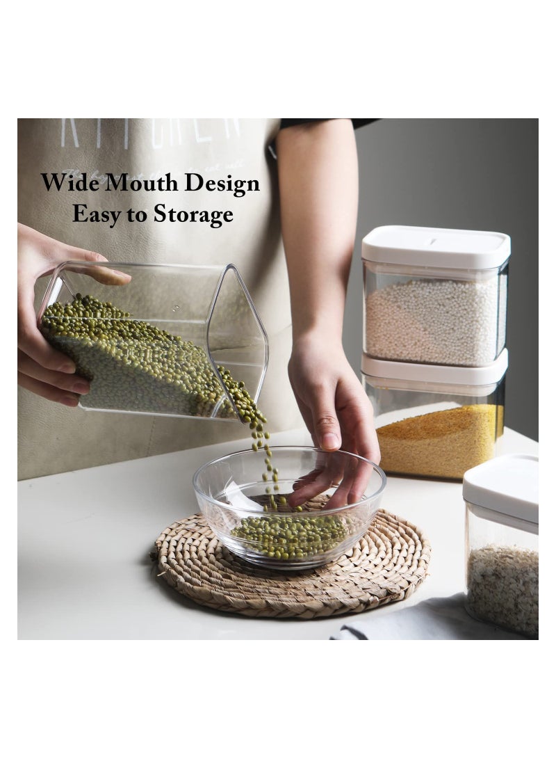 GGEROU Airtight Food Storage Containers Set with Lock Lids, Set of 6, Pantry Organization Plastic Storage Jar Storage Tank for Cereal,Coffee,Sugar, 800ml - Image 5