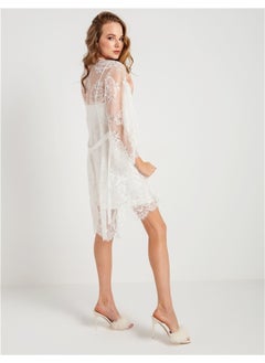 Magic Form 32805 Tassel Lace Dressing Gown-Ecru  - Image 2