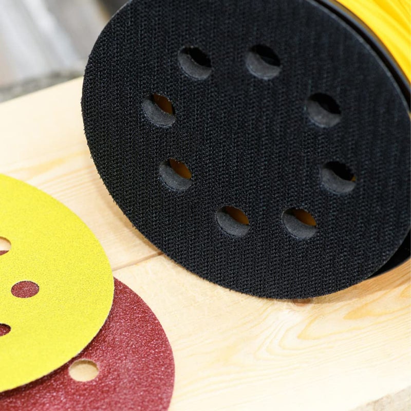 Ysglory 10 Pack Soft Density Interface Pads 5 Inch 8 Holes Hook and Loop Sponge Cushion Buffer Backing Pad Foam Sanding Interface Pads for Orbital Sander Automotive Woodworking Polishing - Image 2