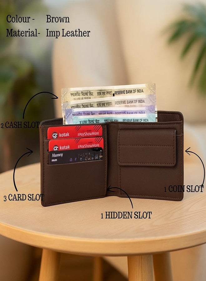 THE CUSTOMISED GIFT Personalized Leather Wallet for Men and Boys Customized Wallet Customise Gifts for Men | Personalized with Name & Charm Purse - Image 3