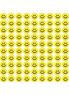 100 Pcs Stress Balls Bulk 2 Inch Funny Face Stress Relief Mini Foam Smile Face Toys For Finger Exercise School Prizes Party Bag Fillers (Yellow)