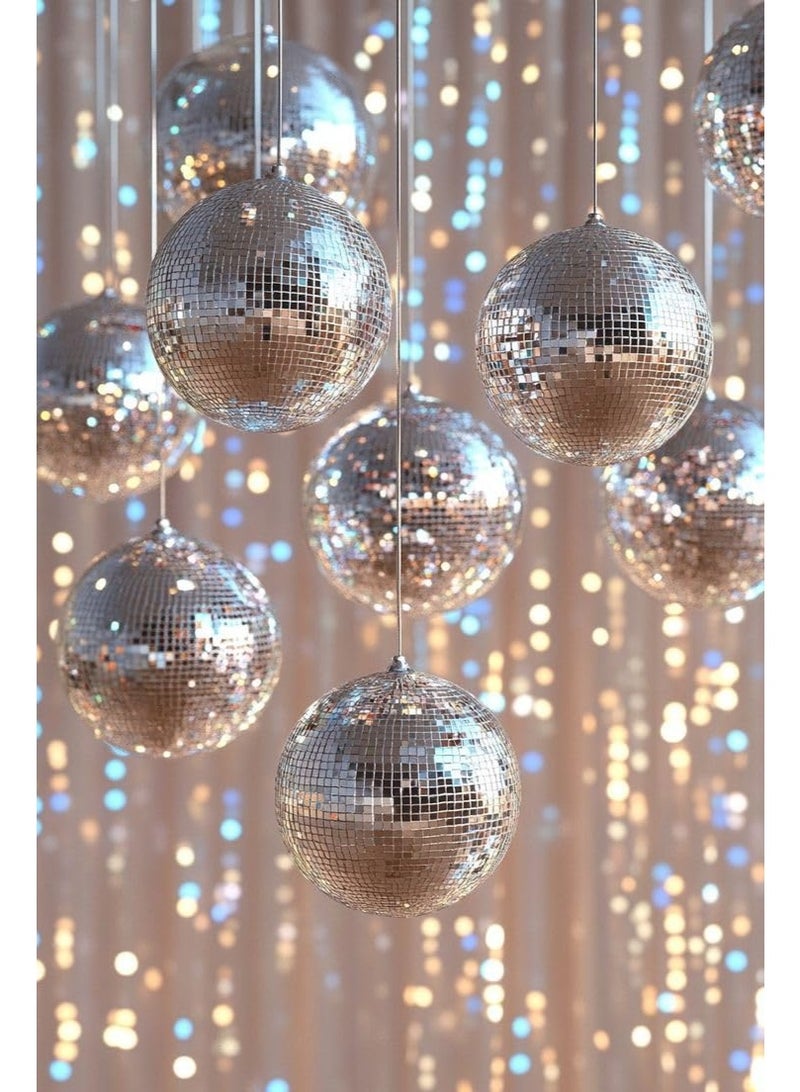 Mado Gallery Disco Ball, Mirror Ball, Ornament Ball 25 CM / 10 INCHES (1 Piece), Decoration for Hanging, Home Parties & DJ Dance Clubs Stage, Lighting & New Year celebrations - Image 4