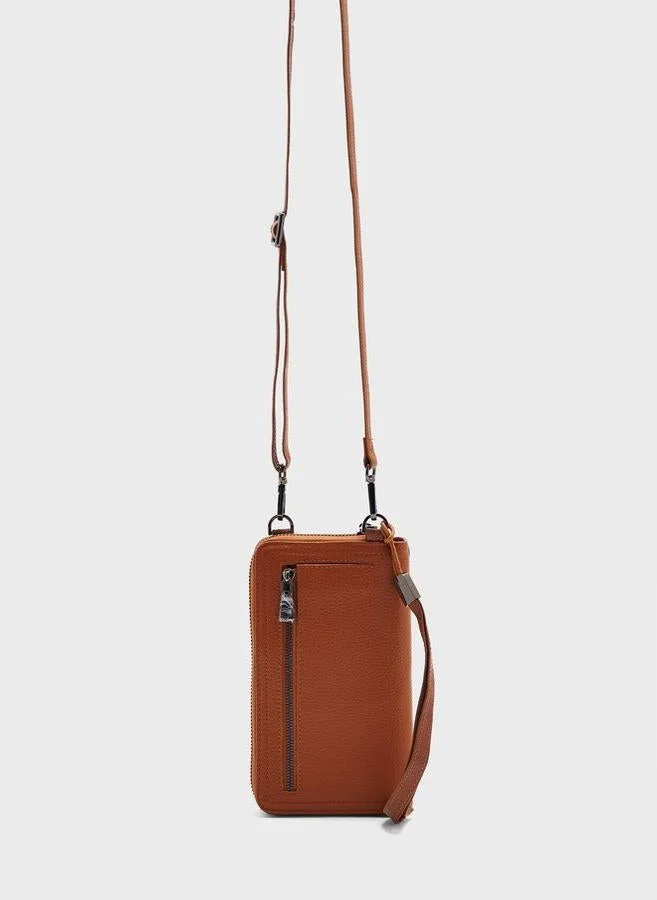 Robert Wood Genuine Leather Cross Body Phone Messenger