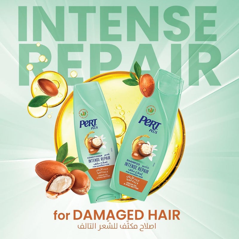 Pert Plus Shampoo for Damaged Hair with Argan Oil and Shea Butter, 600ml - Image 2