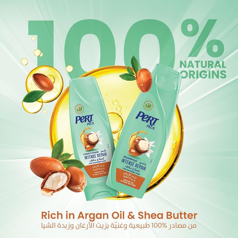 Pert Plus Shampoo for Damaged Hair with Argan Oil and Shea Butter, 600ml - Image 3