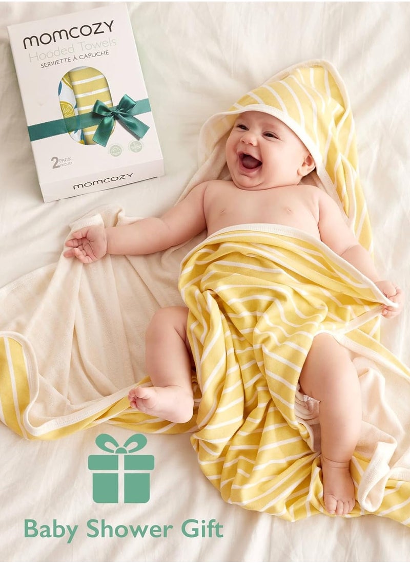 Momcozy - عبوة من 2 منشفة بغطاء رأس للأطفال - Image 1