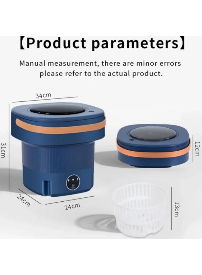Mini portable folding washing machine with washing tub for clothes - Image 4