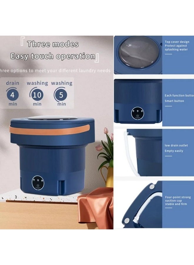 Mini portable folding washing machine with washing tub for clothes - Image 5