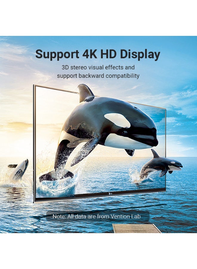 VENTION HDMI 90 Degree Male to Female Vertical Flat Adapter Black 2 Pack Model # AIPB0-2 - Image 5