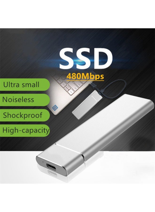Ultra-high-speed External SSD-portable And Large-capacity Mobile Solid State Drives For 4TB 6TB 8TB-Capacity:1TB (high Speed)-Interface:Silver - Image 1