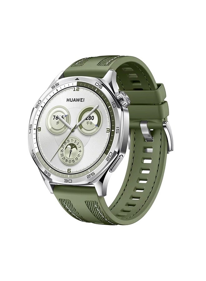 O Ozone 22mm Nylon Strap For HUAWEI Watch GT 5 / GT 4 / GT 3 / GT 2 Pro / Watch 4 /5 Pro 46mm, Silicone Replacement Watch Strap for Men and Women-Green - Image 1