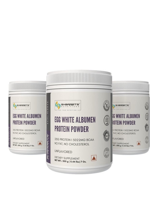 Sharrets Unflavored Egg White Protein Powder (3X200G) Perfect For Fitness Enthusiasts And Bodybuilders - Image 1
