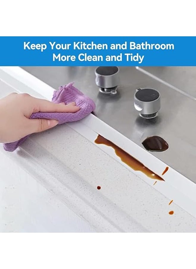 1 Roll Caulk Tape Waterproof Self Adhesive Sealant Strip Toilet Caulk Sealing Strip Bathtub Caulking Sealant Tape for Kitchen Bathroom Countertop Sink Floor Wall  - Image 3