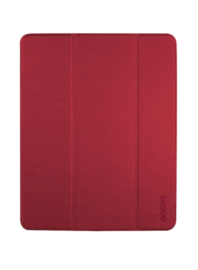 NIBEMINENT AirCoat Smart Cover With Apple Pencil Slot For iPad Pro11-Inch (2018) Burgundy Red - Image 1