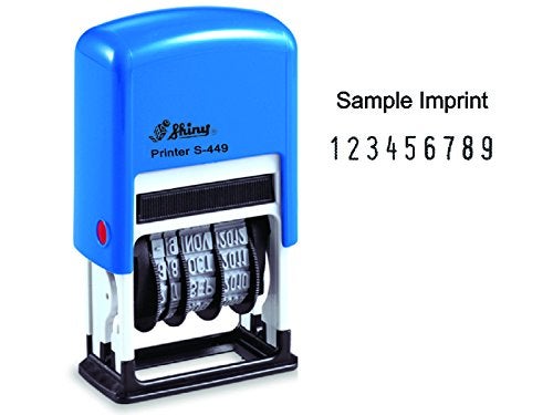 Shiny S-449 Self Inking Stamp Rubber 9 Digit Numbering Stamp - Image 2