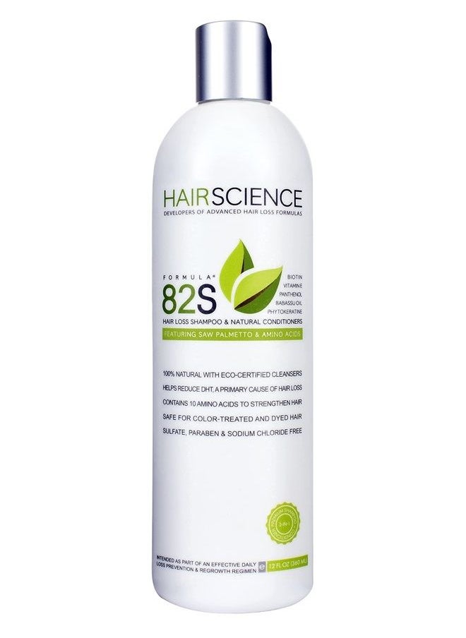 82S Hair Science Formula 82S | Hair Loss Shampoo & Conditioner with DHT blocker: Saw Palmetto + Biotin, Panthenol, Vitamin A, Phytokeratine & Amino Acids | For Men and Women  - Image 1